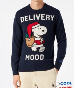 Make a statement with a men's sweater featuring Snoopy's I'm Cool print