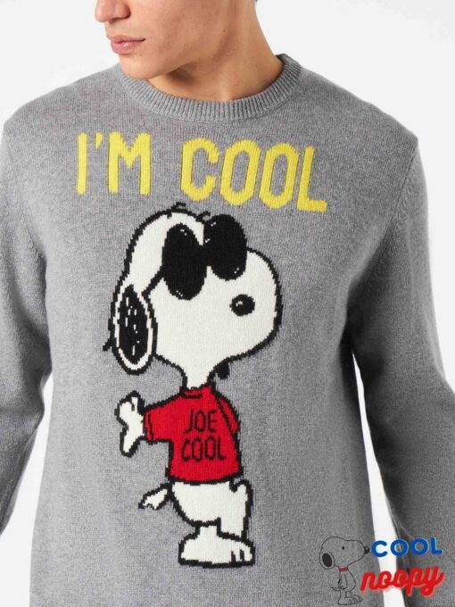 Men's lightweight sweater showcasing a Snoopy print