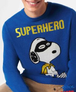 Men's sweater featuring a grey Rock Snoopy design