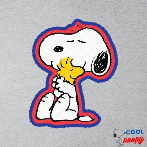 Peanuts Snoopy Hugging Woodstock Men's Varsity Jacket