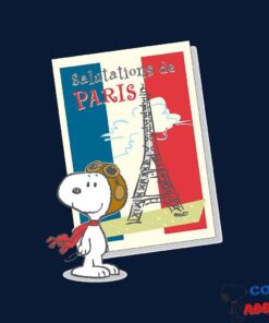 Peanuts Snoopy In Parisian Chic Men's Varsity Jacket