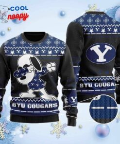 Snoopy Dabbing Knitted Ugly Christmas Sweater for the Cougars