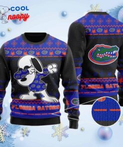 Snoopy Dabbing Knitted Ugly Christmas Sweater for the Gators