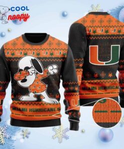 Snoopy Dabbing Knitted Ugly Christmas Sweater for the Hurricanes