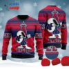 Snoopy Love Angels For Baseball Fans Knitted Ugly Christmas Sweater