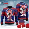 Snoopy Love Cubs For Baseball Fans Knitted Ugly Christmas Sweater
