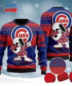 Snoopy Love Cubs For Baseball Fans Knitted Ugly Christmas Sweater