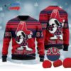 Snoopy Love Red Sox For Baseball Fans Knitted Ugly Christmas Sweater