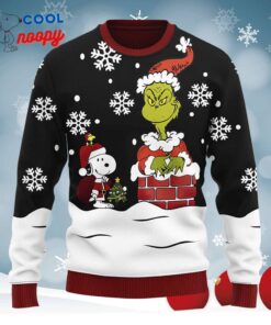 Snoopy and Grinch Ugly Christmas Sweater