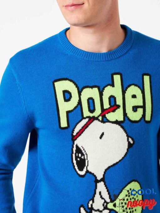 Stay cozy and stylish in a soft sweater for men with Snoopy Night Legend print