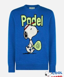 Stay cozy and stylish in a soft sweater for men with Snoopy Night Legend print