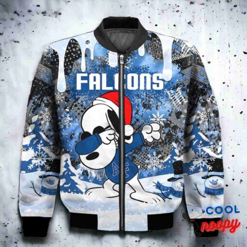 Air Force Falcons Snoopy Dabbing The Peanuts Christmas Bomber Jacket 2