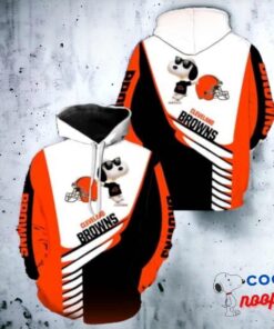 Amazing Cleveland Browns Snoopy 3D Hoodie 1