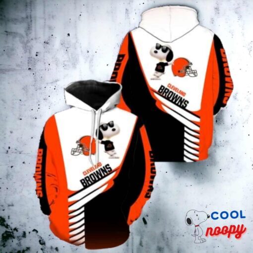 Amazing Cleveland Browns Snoopy 3D Hoodie 1