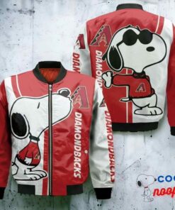 Arizona Diamondbacks Snoopy Lover 3D Printed Bomber Jacket 1