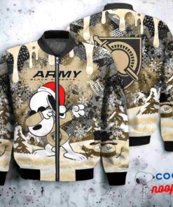 Army Black Knights Snoopy Dabbing The Peanuts Christmas Bomber Jacket 1