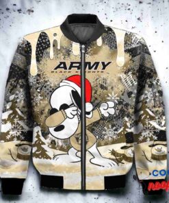 Army Black Knights Snoopy Dabbing The Peanuts Christmas Bomber Jacket 2