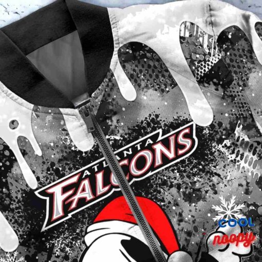 Atlanta Falcons Snoopy Dabbing The Peanuts Christmas Bomber Jacket 5