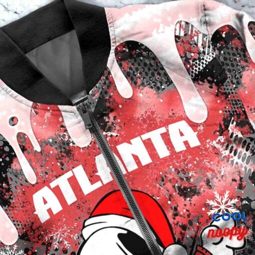 Atlanta Hawks Snoopy Dabbing The Peanuts Christmas Bomber Jacket 5