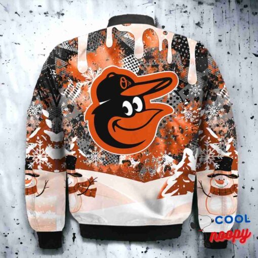 Baltimore Orioles Snoopy Dabbing The Peanuts Christmas Bomber Jacket 3