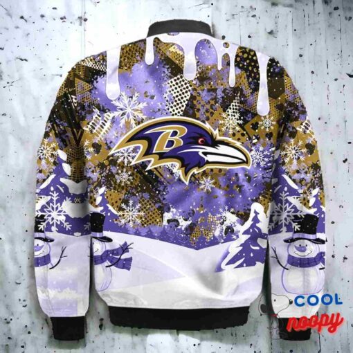 Baltimore Ravens Snoopy Dabbing The Peanuts Christmas Bomber Jacket 3