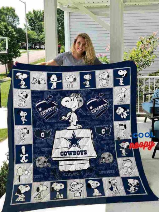 Best Selling Dallas Cowboys Snoopy Quilt Blanket 1