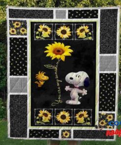 Best Selling Snoopy You Are My Sunshine Quilt Blanket 1