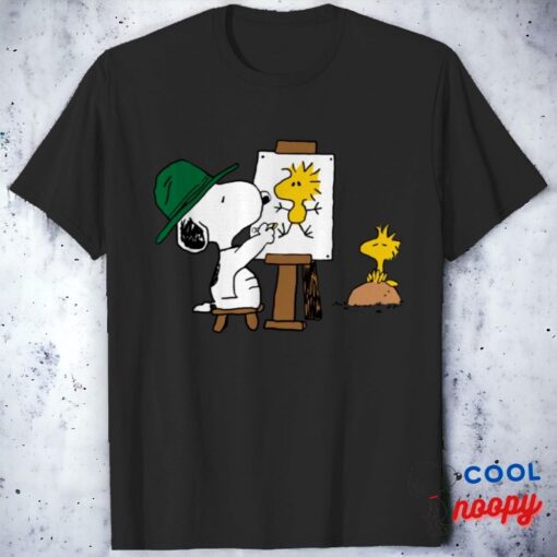 Best selling Snoopy Painting Woodstock T Shirt 1