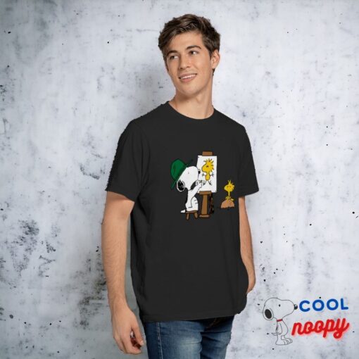Best selling Snoopy Painting Woodstock T Shirt 2