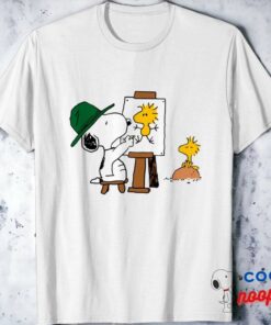 Best selling Snoopy Painting Woodstock T Shirt 4
