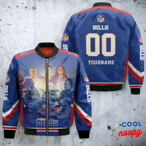 Buffalo Bills AFC Division Snoopy Champions Personalized Bomber Jacket 1