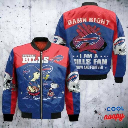 Buffalo Bills Snoopy Afc Champions Bomber Jacket 1