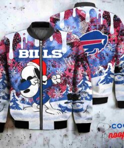 Buffalo Bills Snoopy Dabbing The Peanuts Christmas Bomber Jacket 1