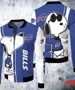 Buffalo Bills Snoopy Lover 3D Printed Fleece Bomber Jacket 1