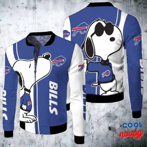Buffalo Bills Snoopy Lover 3D Printed Fleece Bomber Jacket 1