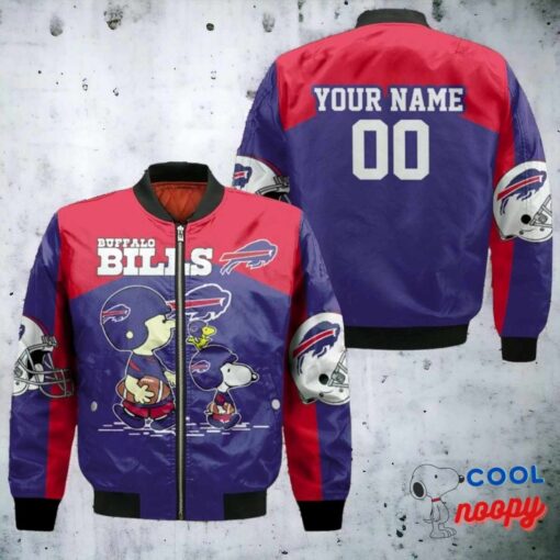 Buffalo Bills Snoopy Personalized Bomber Jacket 1