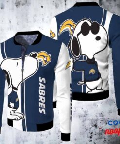 Buffalo Sabres Snoopy Lover Fleece Bomber Jacket 1
