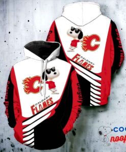 Calgary Flames Snoopy All Over Hoodie 1