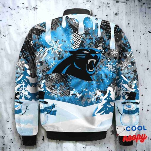 Carolina Panthers Snoopy Dabbing The Peanuts Christmas Bomber Jacket 3