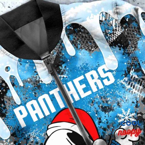 Carolina Panthers Snoopy Dabbing The Peanuts Christmas Bomber Jacket 5