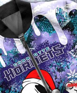 Charlotte Hornets Snoopy Dabbing The Peanuts Christmas Bomber Jacket 5