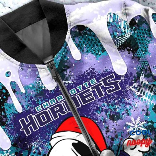Charlotte Hornets Snoopy Dabbing The Peanuts Christmas Bomber Jacket 5