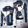 Chicago Bears Snoopy Lover 3D Printed Fleece Bomber Jacket 1