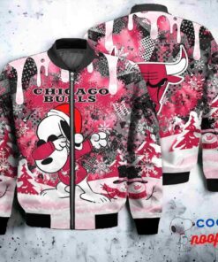 Chicago Bulls Snoopy Dabbing The Peanuts Christmas Bomber Jacket 1