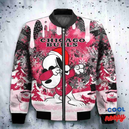 Chicago Bulls Snoopy Dabbing The Peanuts Christmas Bomber Jacket 2