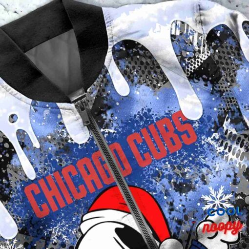 Chicago Cubs Snoopy Dabbing The Peanuts Christmas Bomber Jacket 5