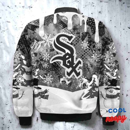 Chicago White Sox Snoopy Dabbing The Peanuts Christmas Bomber Jacket 3