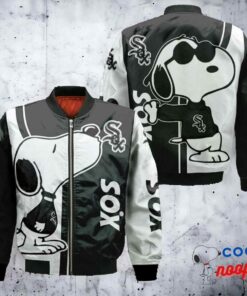 Chicago White Sox Snoopy Lover 3D Printed Bomber Jacket 1