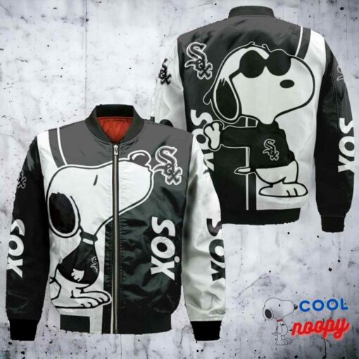 Chicago White Sox Snoopy Lover 3D Printed Bomber Jacket 1
