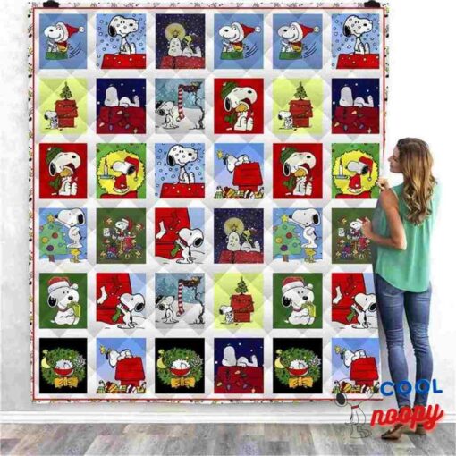 Christmas Snoopy Lover Quilt Blanket 1